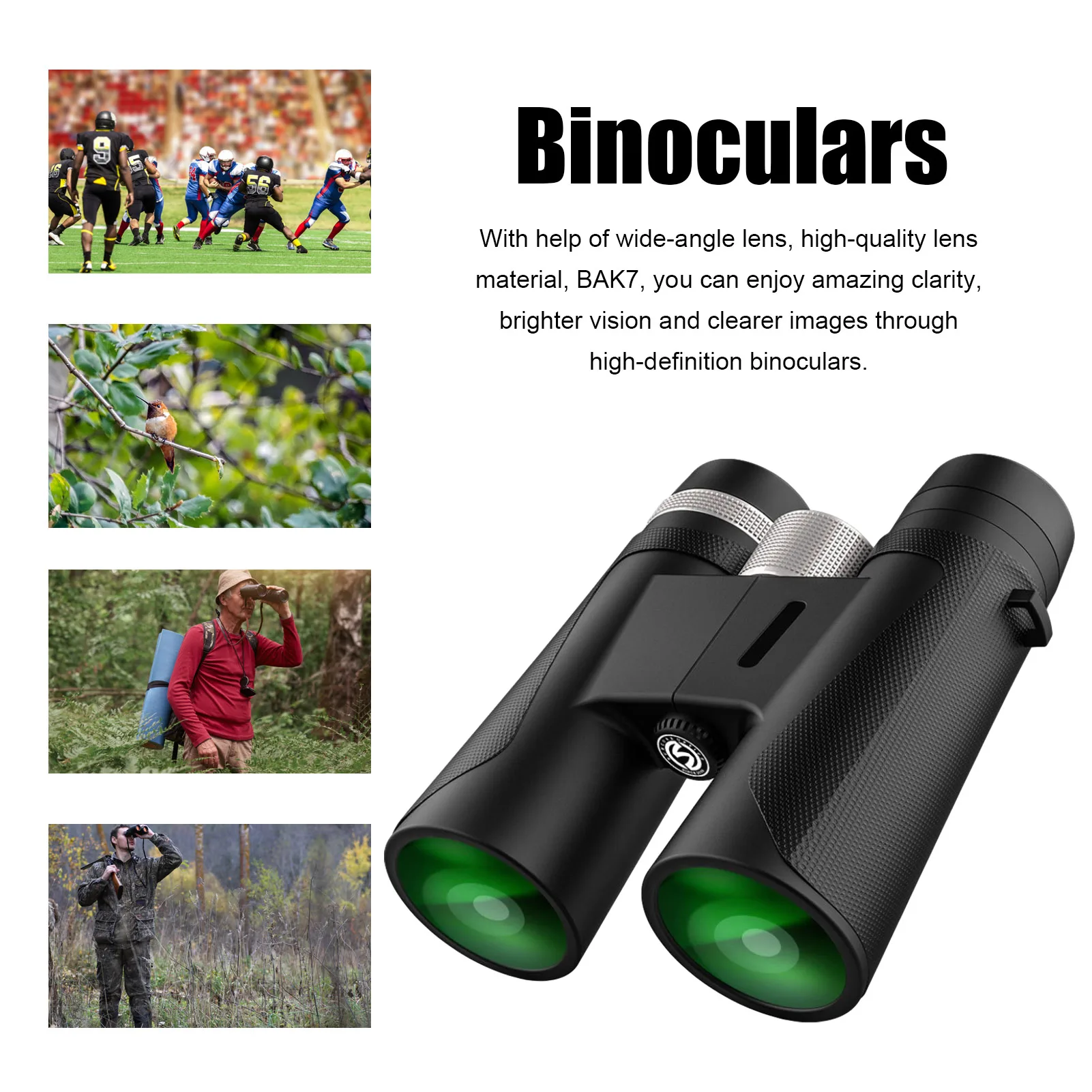 10X42/12X42 HD Binoculars Low Light Clear Night Vision Binoculars Adjustable High Clarity Mini Telescope for Hunting Camping
10X42/12X42 HD Binoculars Low Light Clear Night Vision Binoculars Adjustable High Clarity Mini Telescope for Hunting Camping