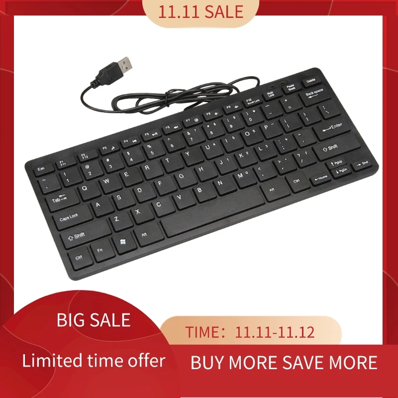 Wire Keyboard Ultra-Thin Quiet Small Size 78 Keys Mini Multimedia Usb Keyboard For Laptop Pc
Wire Keyboard Ultra-Thin Quiet Small Size 78 Keys Mini Multimedia Usb Keyboard For Laptop Pc
