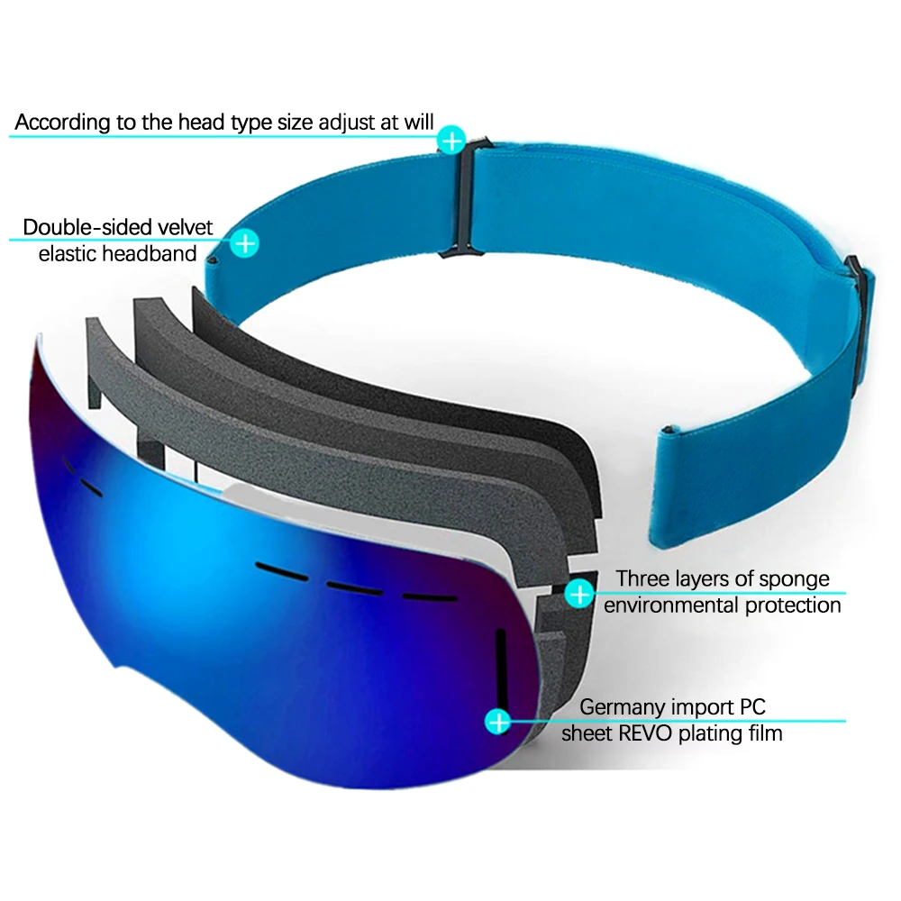Ski Goggles Anti-Fog UV Protection Snowboarding Sandproof Large Spherical Glasses Snow Goggles For Men Women
Ski Goggles Anti-Fog UV Protection Snowboarding Sandproof Large Spherical Glasses Snow Goggles For Men Women