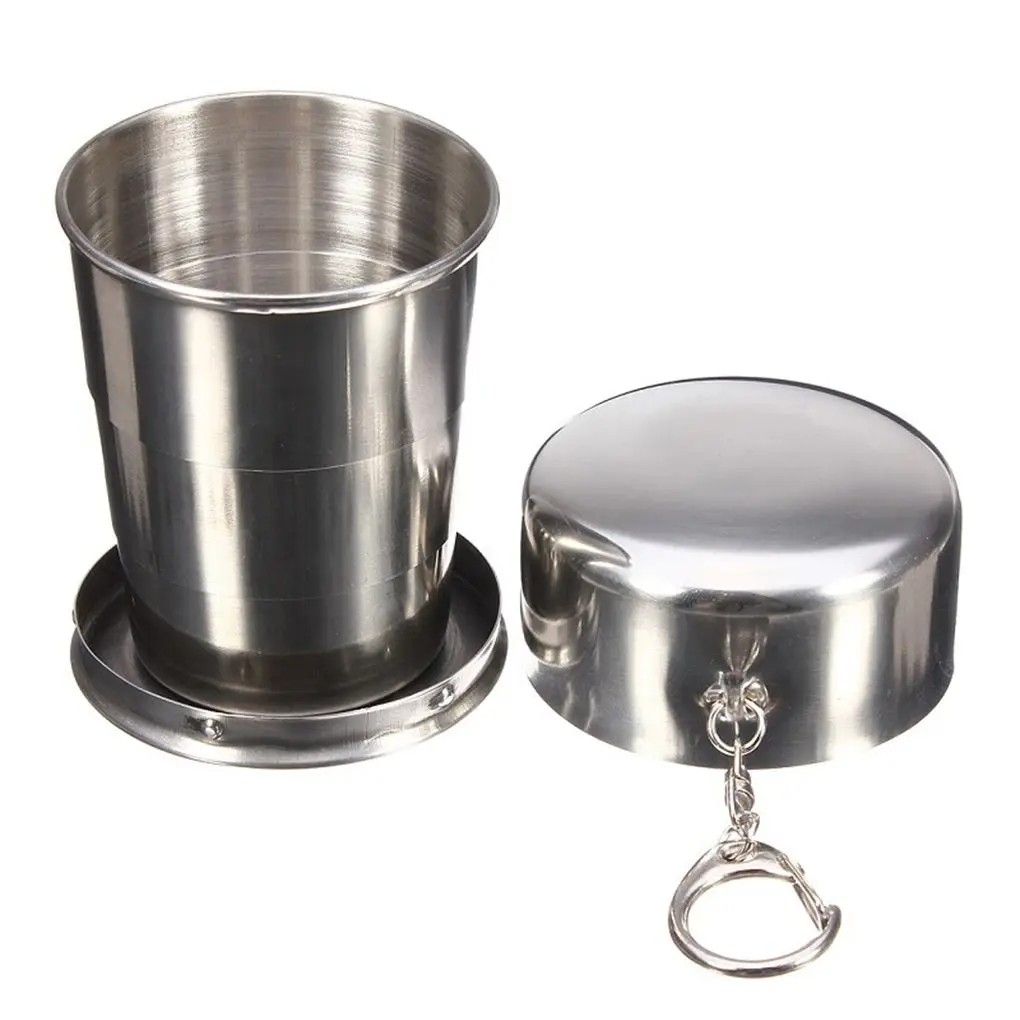 Portable Stainless Steel Folding Cup Outdoor Travel Camping Telescopic Cup with Keychain Water Coffee Handcup 75ml/150ml/250ml
Portable Stainless Steel Folding Cup Outdoor Travel Camping Telescopic Cup with Keychain Water Coffee Handcup 75ml/150ml/250ml