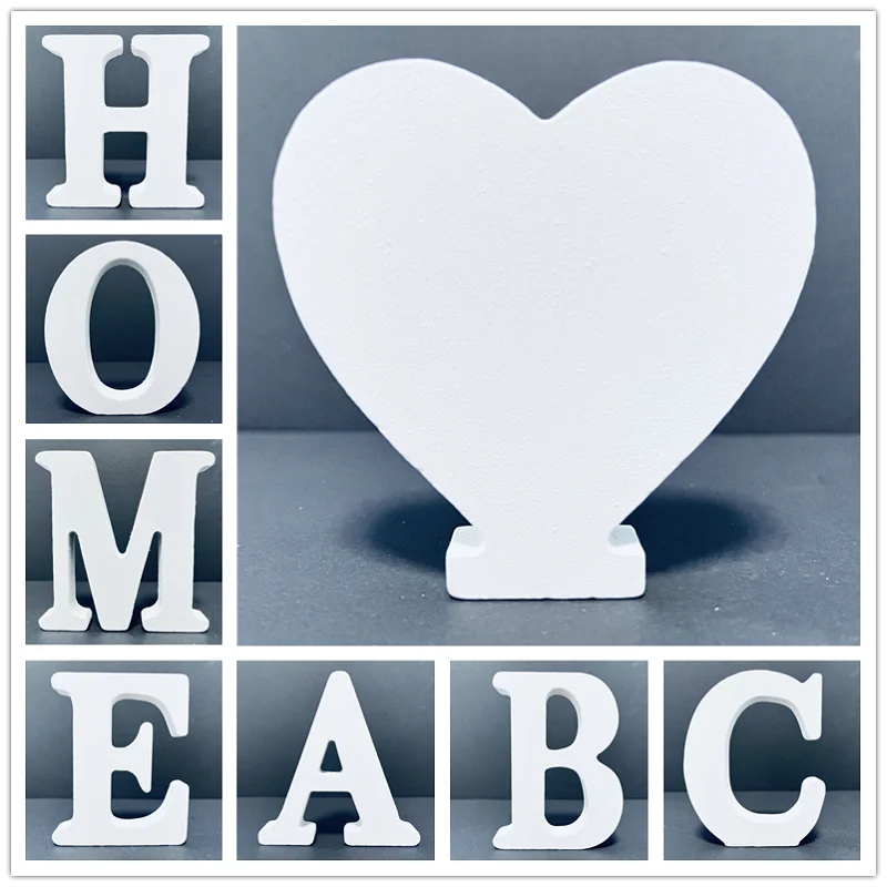 Wood Letters White Wooden Letter English Alphabet DIY Personalised Name Design Art Craft Free Standing Heart Wedding Home Decor 
Wood Letters White Wooden Letter English Alphabet DIY Personalised Name Design Art Craft Free Standing Heart Wedding Home Decor