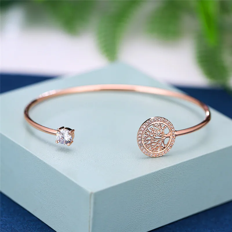 Luxury Female White Zircon Stone Bracelet Tree Of Life Adjustable Bracelets For Women Cute Silver Color Wedding Bracelet
Luxury Female White Zircon Stone Bracelet Tree Of Life Adjustable Bracelets For Women Cute Silver Color Wedding Bracelet