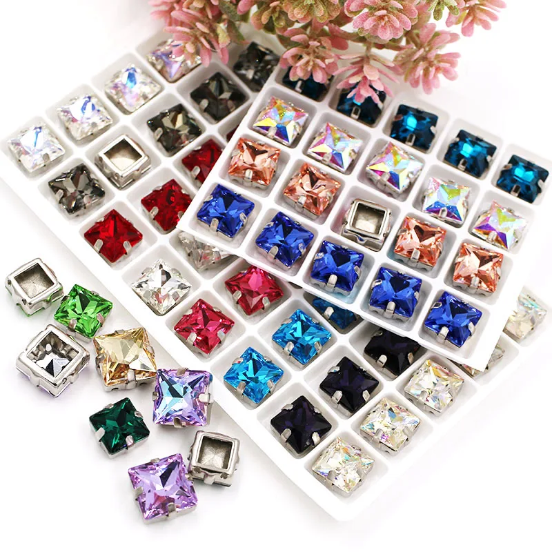 Free Shipping Glass Crystal Square Shape Sliver Claw Setting Rihinestones Sew On Clothing bags wedding dress
Free Shipping Glass Crystal Square Shape Sliver Claw Setting Rihinestones Sew On Clothing bags wedding dress