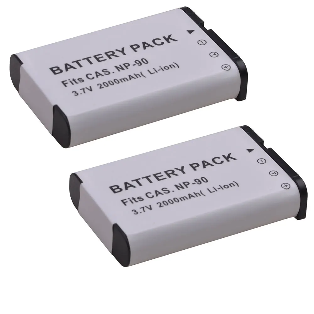 

2000mAh NP-90 NP 90 NP90 CNP-90 Battery for Casio Exilim EX-H10 EX-H15 EX-H20G EX-H20GBK EX-H20GSR EX-FH100 EX-FH100BK Camera