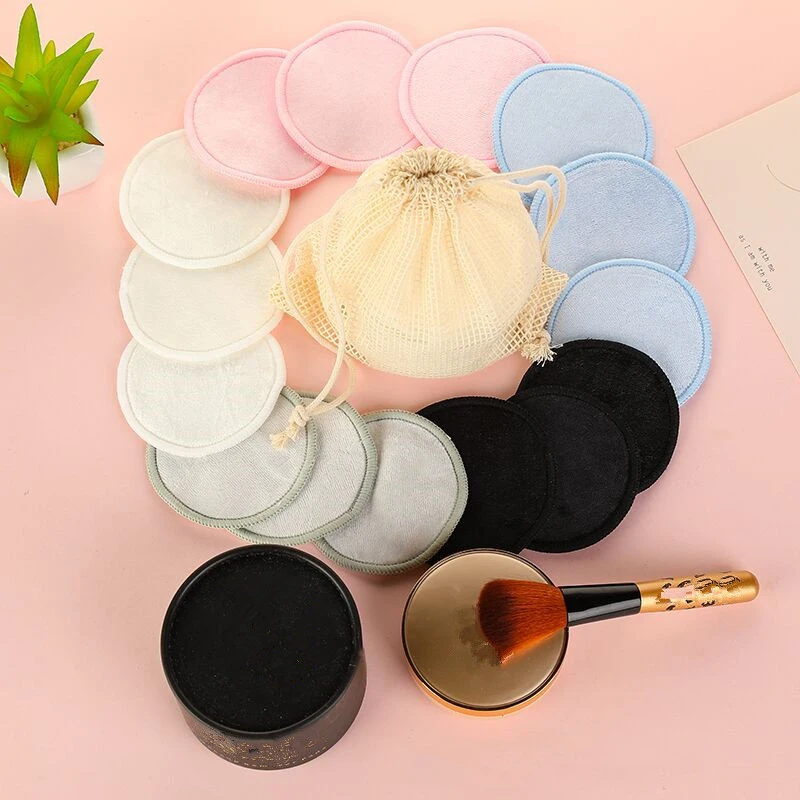 12 pieces of cotton with finger washable three-layer makeup remover pad, recyclable and clean, pure white soft
12 pieces of cotton with finger washable three-layer makeup remover pad, recyclable and clean, pure white soft
