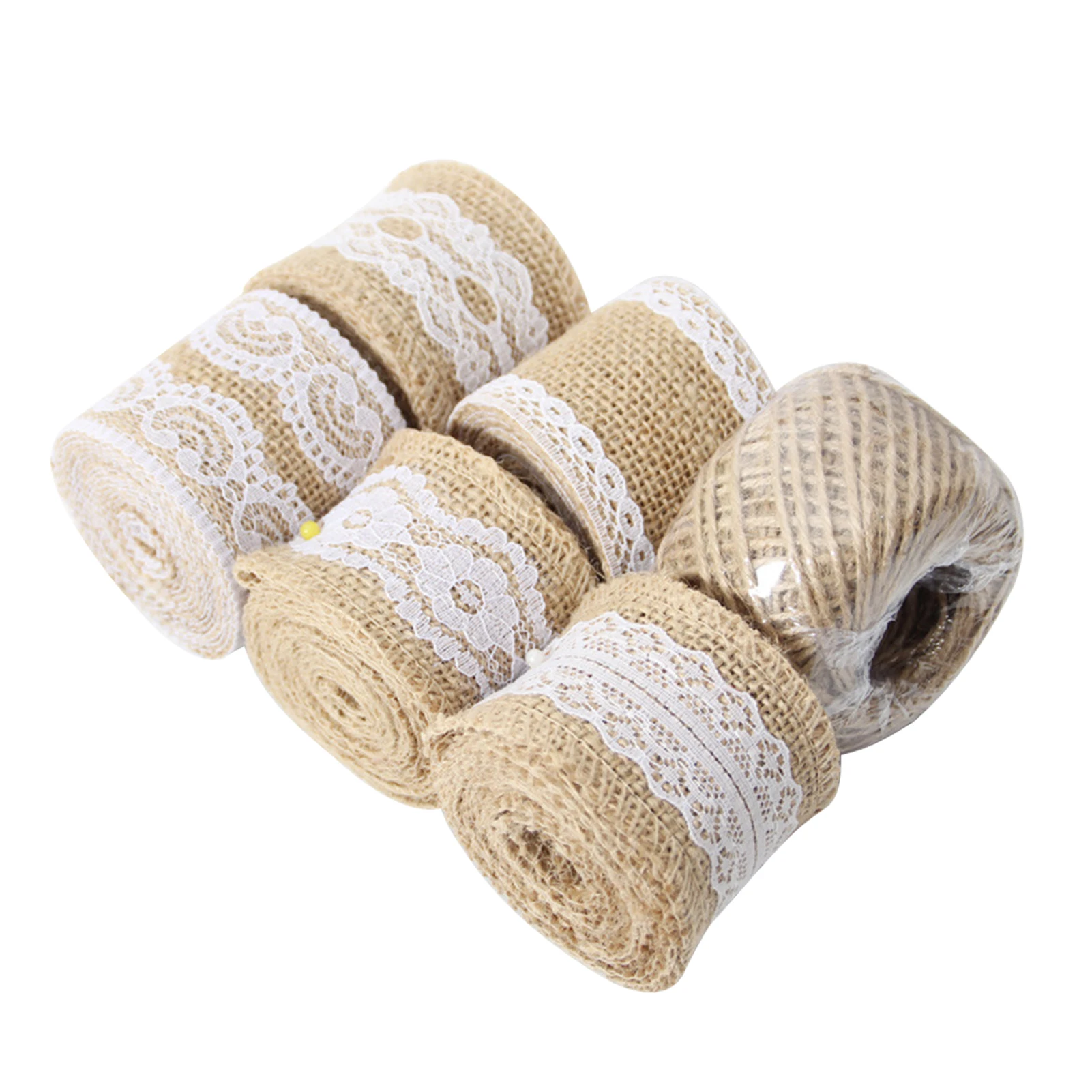 Classic DIY Crafts Handmade Burlap Ribbon Roll Home Decor Shallow Brown White Lace Christmas Wedding Gift Wrapping Natural Jute
Classic DIY Crafts Handmade Burlap Ribbon Roll Home Decor Shallow Brown White Lace Christmas Wedding Gift Wrapping Natural Jute