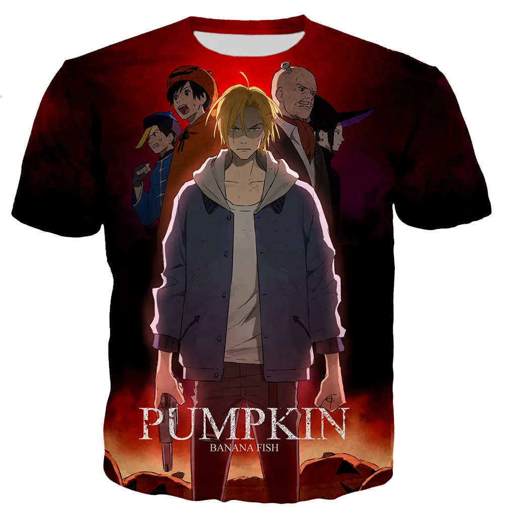 Hot Anime Banana Fish T Shirts Men/women Summer 3D Banana Fish Printed T-shirt Casual Harajuku Style T-shirt Streetwear Tee Tops
Hot Anime Banana Fish T Shirts Men/women Summer 3D Banana Fish Printed T-shirt Casual Harajuku Style T-shirt Streetwear Tee Tops