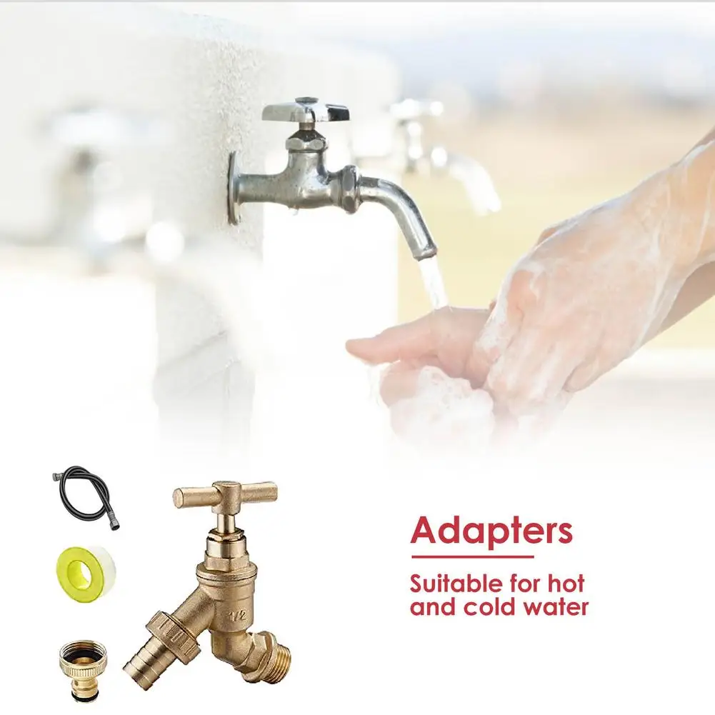 1/2inch BSP Brass Faucet With 3/4inch Threaded Faucet Adapter Garden Lawn Watering Hose Connector Tap Fittings Garden Supplies
1/2inch BSP Brass Faucet With 3/4inch Threaded Faucet Adapter Garden Lawn Watering Hose Connector Tap Fittings Garden Supplies