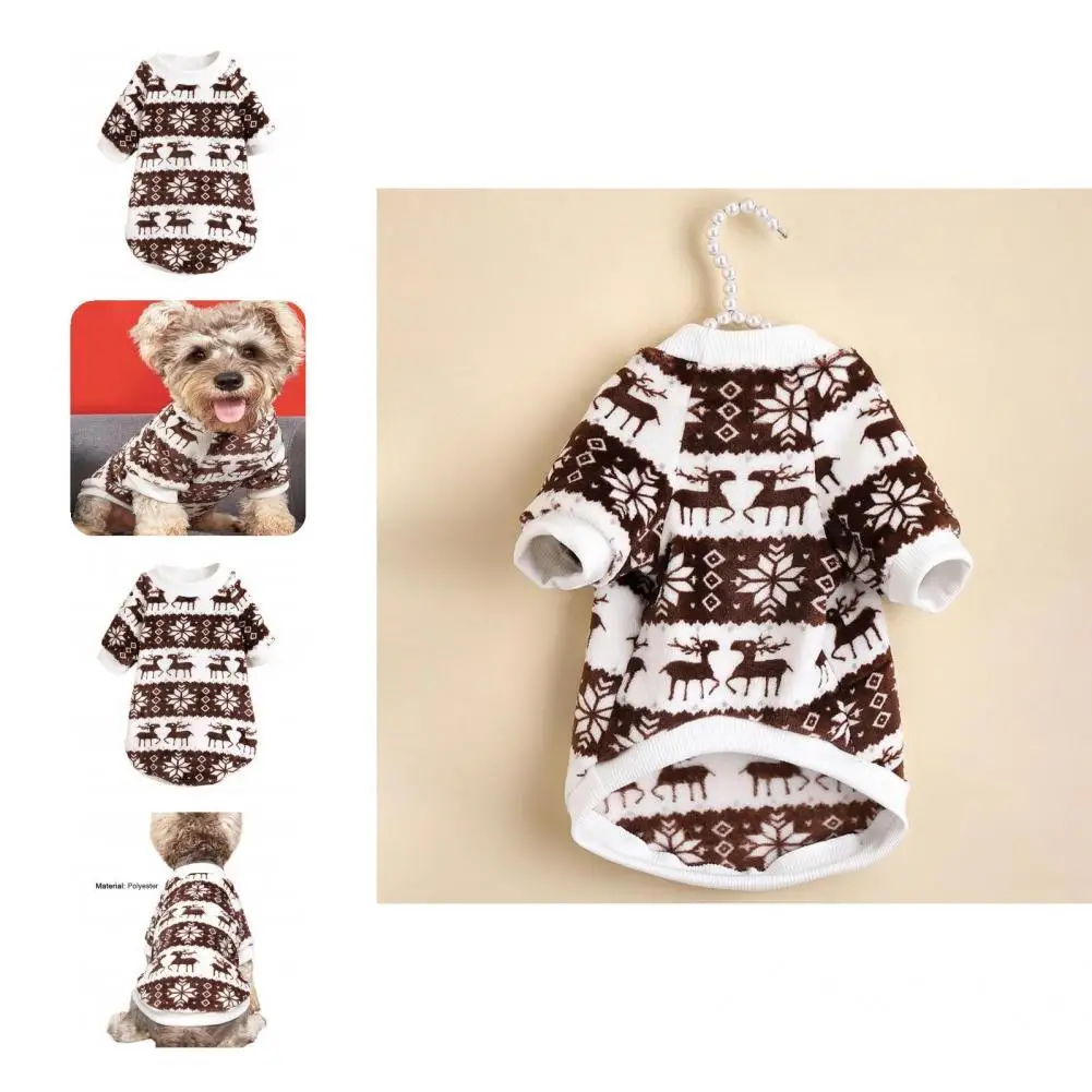 Great Coffee Color Breathable Xmas Themed Puppy 2-legged Print Sweatshirt for Party Dog Sweatshirt Pet Pullover
Great Coffee Color Breathable Xmas Themed Puppy 2-legged Print Sweatshirt for Party Dog Sweatshirt Pet Pullover