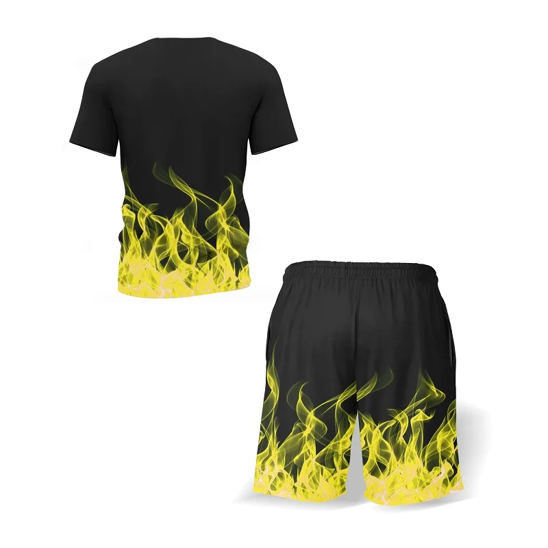 Men's T-Shirt Shorts Sets Summer Hot Sell Yellow Flame 3d Printed Short Sleeve Set Male Female Tracksuit Suit 2021 Casual Wear
Men's T-Shirt Shorts Sets Summer Hot Sell Yellow Flame 3d Printed Short Sleeve Set Male Female Tracksuit Suit 2021 Casual Wear