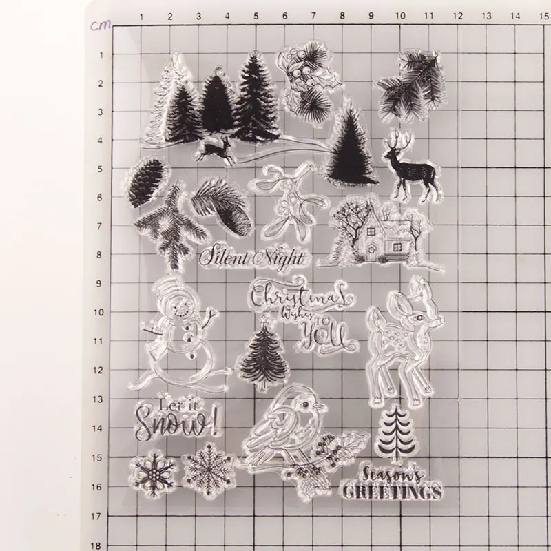 Transparent Stamps Merry Christmas Tree Snow Clear Stamp Silicone Scrapbooking for Card Making Album Craft Decor New 2019 Stamp
Transparent Stamps Merry Christmas Tree Snow Clear Stamp Silicone Scrapbooking for Card Making Album Craft Decor New 2019 Stamp