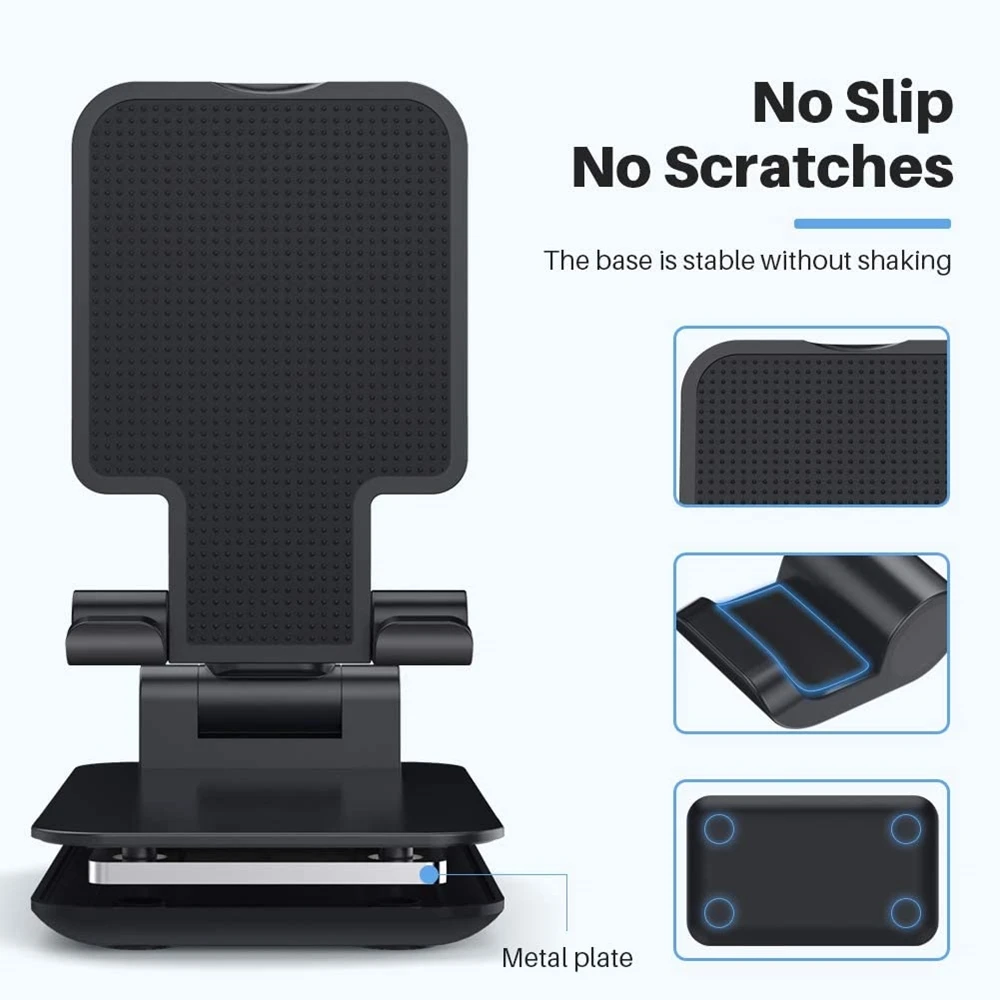 Foldable Cell Phone Stand Adjustable Desk Phone Holder Anti-Slip Compatible With Smartphones/iPad Mini/Nintendo Switch/Kindle
Foldable Cell Phone Stand Adjustable Desk Phone Holder Anti-Slip Compatible With Smartphones/iPad Mini/Nintendo Switch/Kindle
