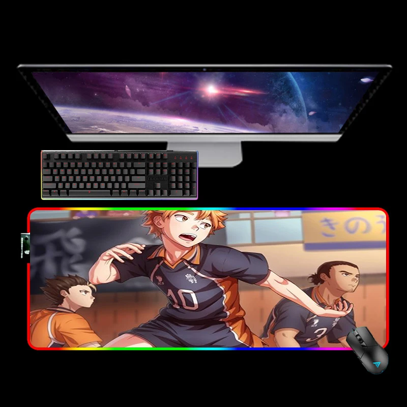 RGB Gaming XL Mouse Pad Anime Mousepad Large Cool Mause Pad Keyboard Desk Carpet Game Rubber No-slip LED Mouse Mat Gamer Haikyuu
RGB Gaming XL Mouse Pad Anime Mousepad Large Cool Mause Pad Keyboard Desk Carpet Game Rubber No-slip LED Mouse Mat Gamer Haikyuu