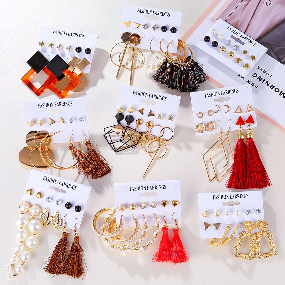 2020 Vintage Women Drop Earrings Set Bohemia Acrylic Tassel Pearl Alloy Long Pendant Earrings Geometric Jewelry Party Gift
2020 Vintage Women Drop Earrings Set Bohemia Acrylic Tassel Pearl Alloy Long Pendant Earrings Geometric Jewelry Party Gift