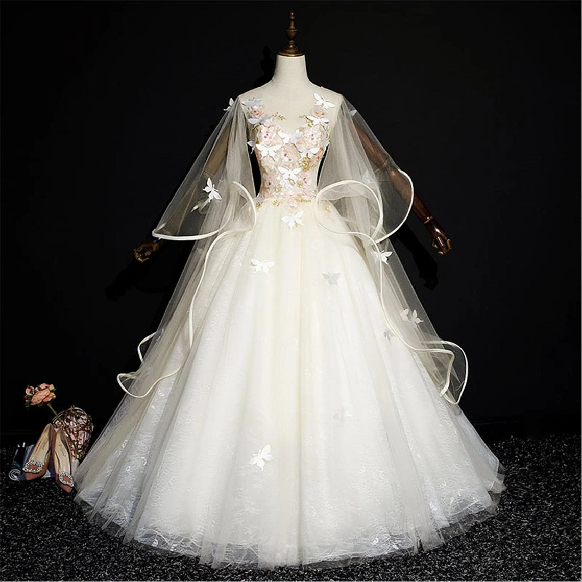 Мягкое желтое платье для Quinceanera, Модное пышное платье для выпускного вечера, корсет с иллюзионными рукавами, свадебное платье, Бабочка, аппликация, платье невесты
Мягкое желтое платье для Quinceanera, Модное пышное платье для выпускного вечера, корсет с иллюзионными рукавами, свадебное платье, Бабочка, аппликация, платье невесты