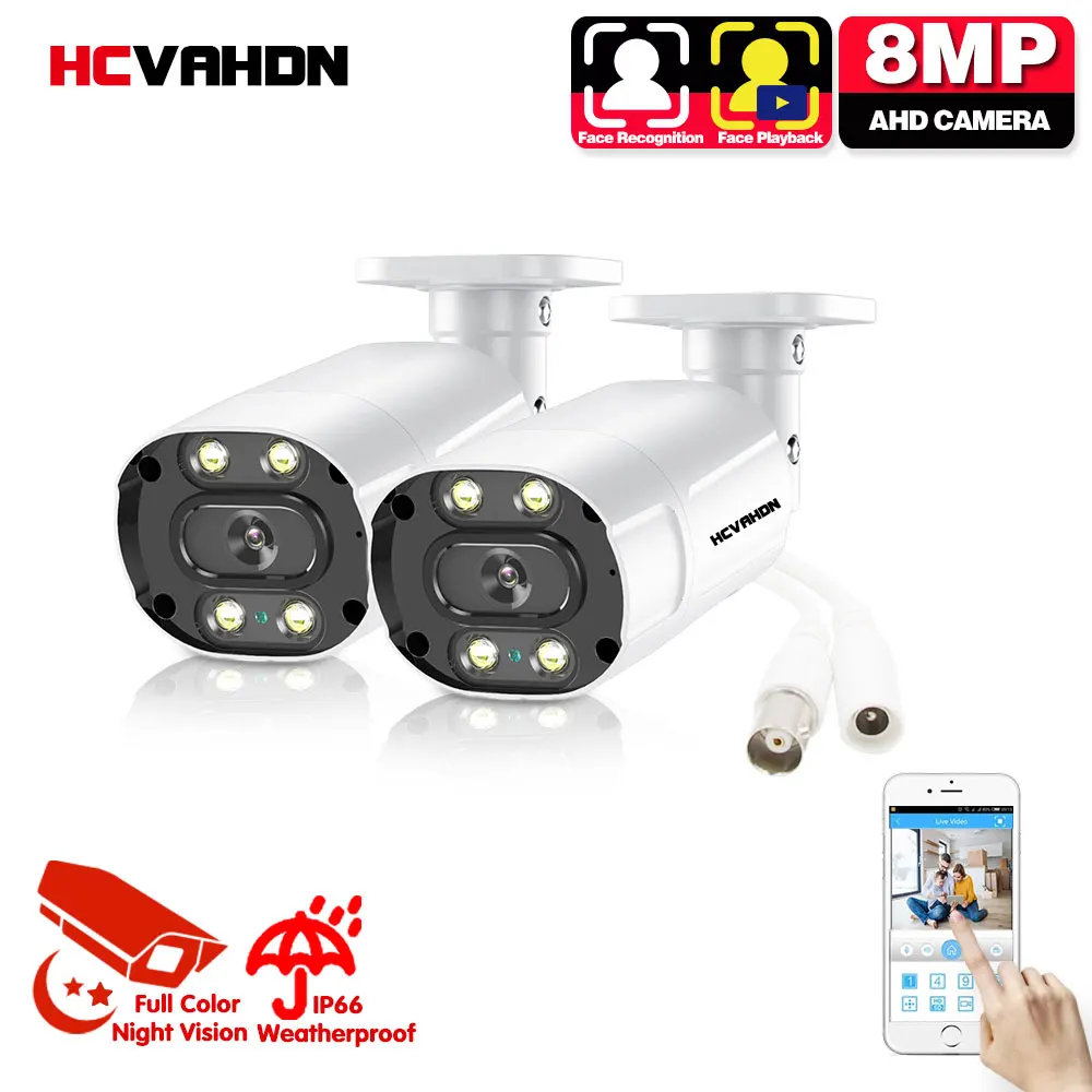 HCVAHDN 8MP AHD Analog High Resolution IR Cameras HD Full Color Night Vision Outdoor Waterproof Motion Detection AHD CCTV Camera
HCVAHDN 8MP AHD Analog High Resolution IR Cameras HD Full Color Night Vision Outdoor Waterproof Motion Detection AHD CCTV Camera