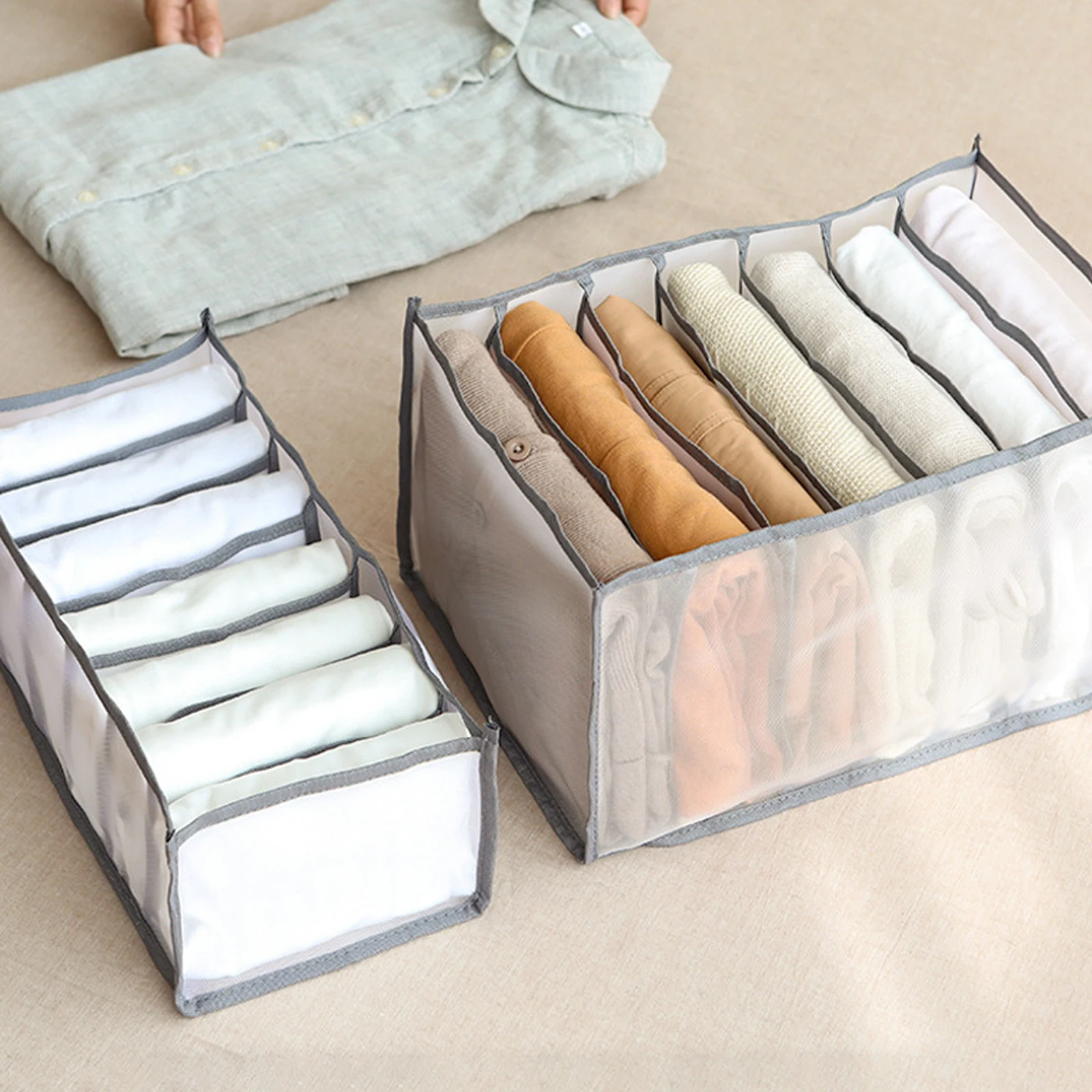 7 Grids Foldable Pants Clothes Storage Basket Home Room Cabinet Closet Container Dividers for Storing Legging Jean Container Box
7 Grids Foldable Pants Clothes Storage Basket Home Room Cabinet Closet Container Dividers for Storing Legging Jean Container Box