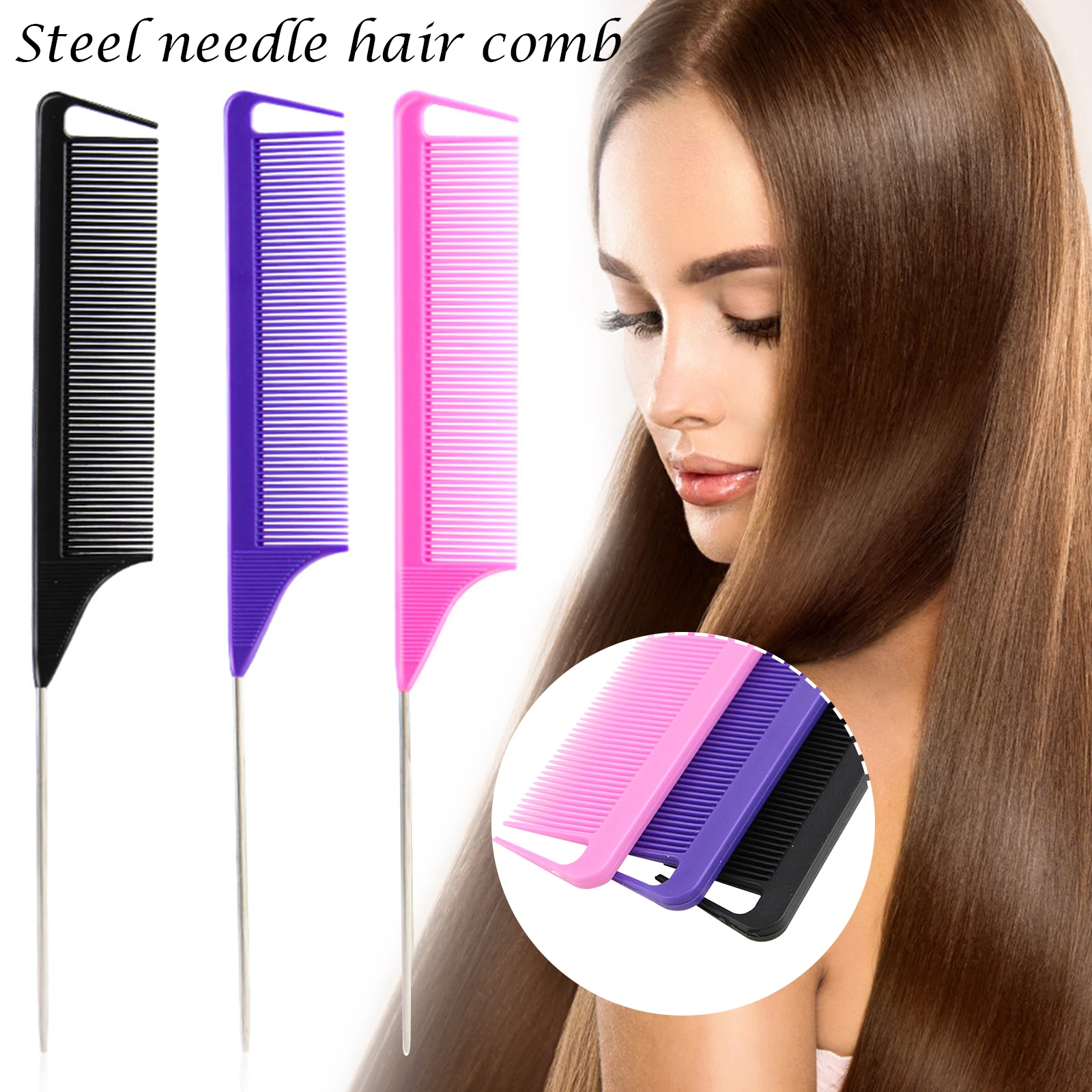 

Combs Hair Salon Dye Comb Separate Parting For Hair Styling Hairdressing Antistatic Comb Hair AC889