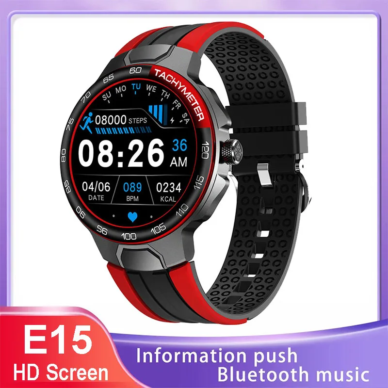 

2021 New E15 Smart Watch Men Heart rate and blood pressure detection IP68 Waterproof Weather Smartwatch watches PK P8 L5 L8
