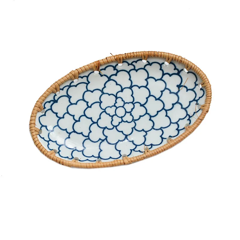 Korean Japanese Ceramic Tableware Autumn Rattan Woven Dried Fruit Storage Plate Table Cake Salad Sushi Tray
Korean Japanese Ceramic Tableware Autumn Rattan Woven Dried Fruit Storage Plate Table Cake Salad Sushi Tray