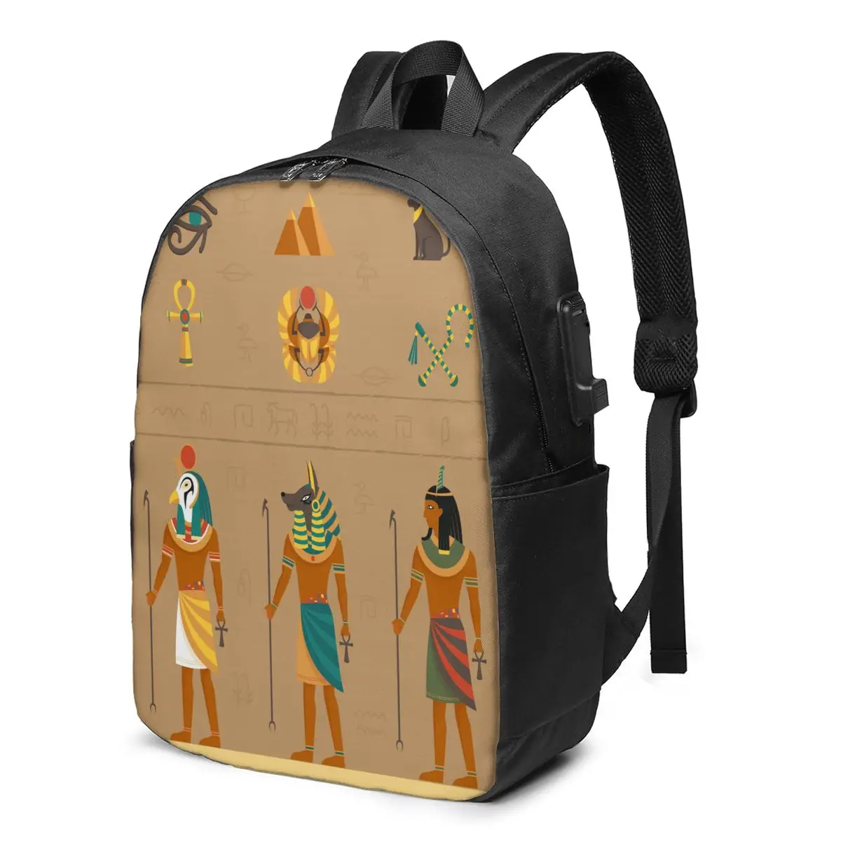 School Bag for Boy and Girl Egypt Hieroglyphic Print Backpack with USB Charging Funny Daypack For Teenager Student
School Bag for Boy and Girl Egypt Hieroglyphic Print Backpack with USB Charging Funny Daypack For Teenager Student