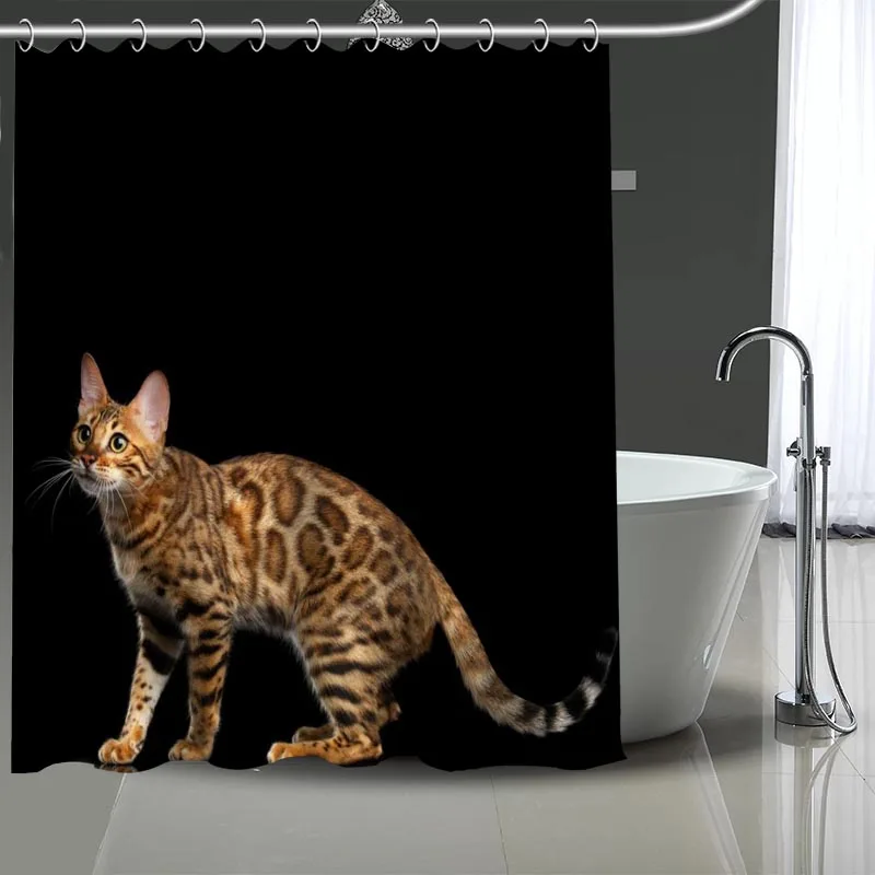Hot Sale Custom Leopard Cat Shower Curtains DIY Bathroom Curtain Fabric Washable Polyester for Bathtub Art Decor
Hot Sale Custom Leopard Cat Shower Curtains DIY Bathroom Curtain Fabric Washable Polyester for Bathtub Art Decor