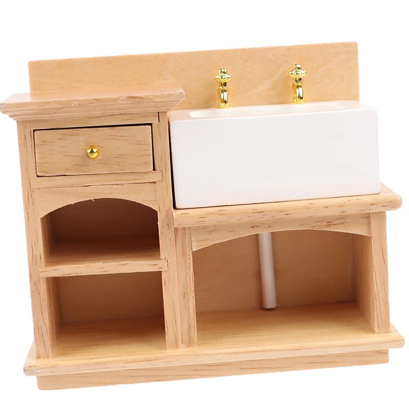 Wash Basin Cabinet Hand Sink Furniture for Dollhouse Bathroom or Kitchen Decoration 1/12 Miniature Wooden with Ceramic
Wash Basin Cabinet Hand Sink Furniture for Dollhouse Bathroom or Kitchen Decoration 1/12 Miniature Wooden with Ceramic