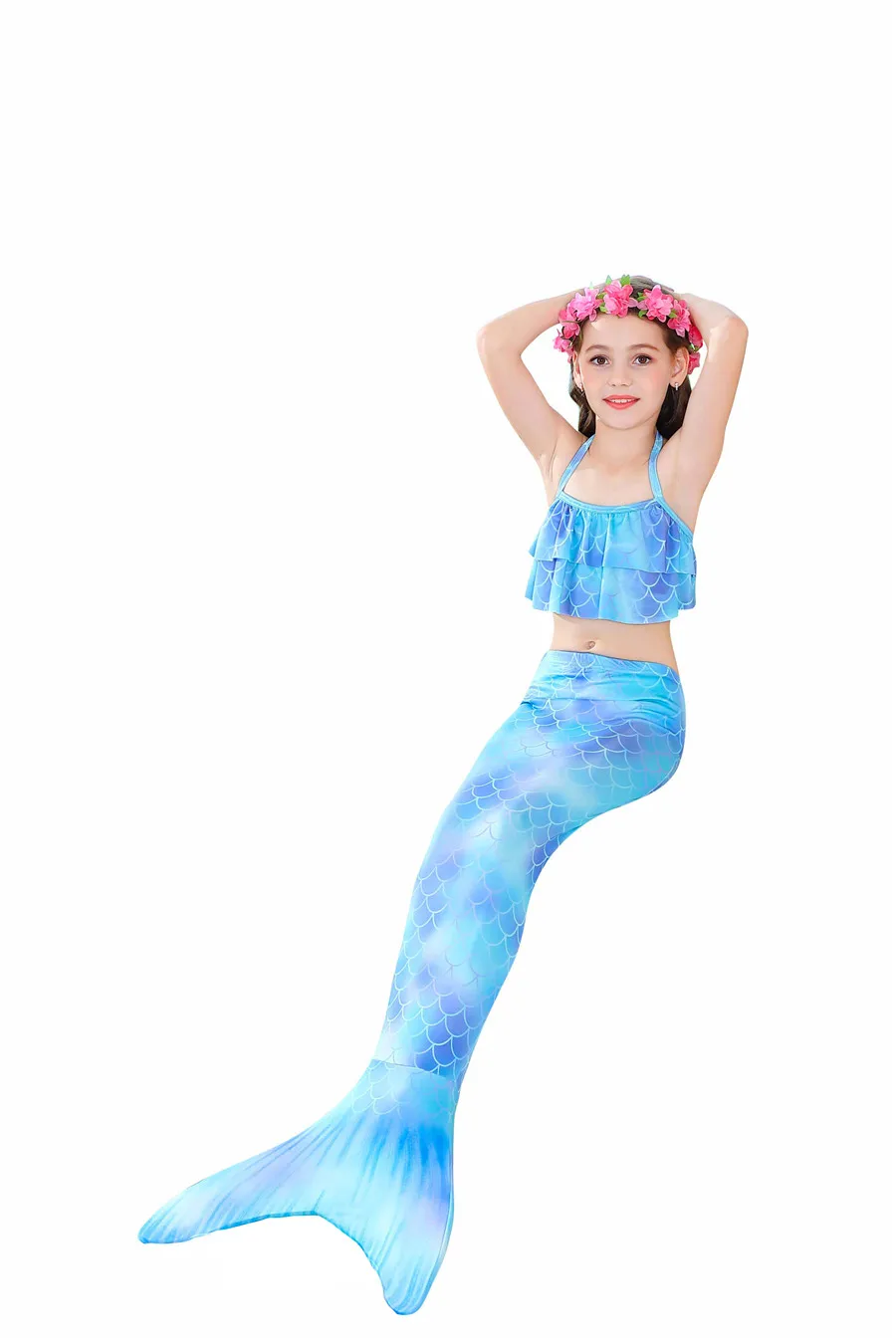 Cosplay Costume Girls Mermaid Tails Swimming Dresses Beach Clothes Little Children Swimsuit for Kids Swimmable Costumes | Тематическая