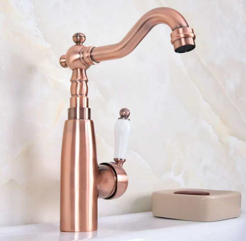 Antique Red Copper Deck Mounted Wash Basin Mixer Taps 360 ° Swivel Spout Bathroom Basin Sink Faucet Lnf631
Antique Red Copper Deck Mounted Wash Basin Mixer Taps 360 ° Swivel Spout Bathroom Basin Sink Faucet Lnf631