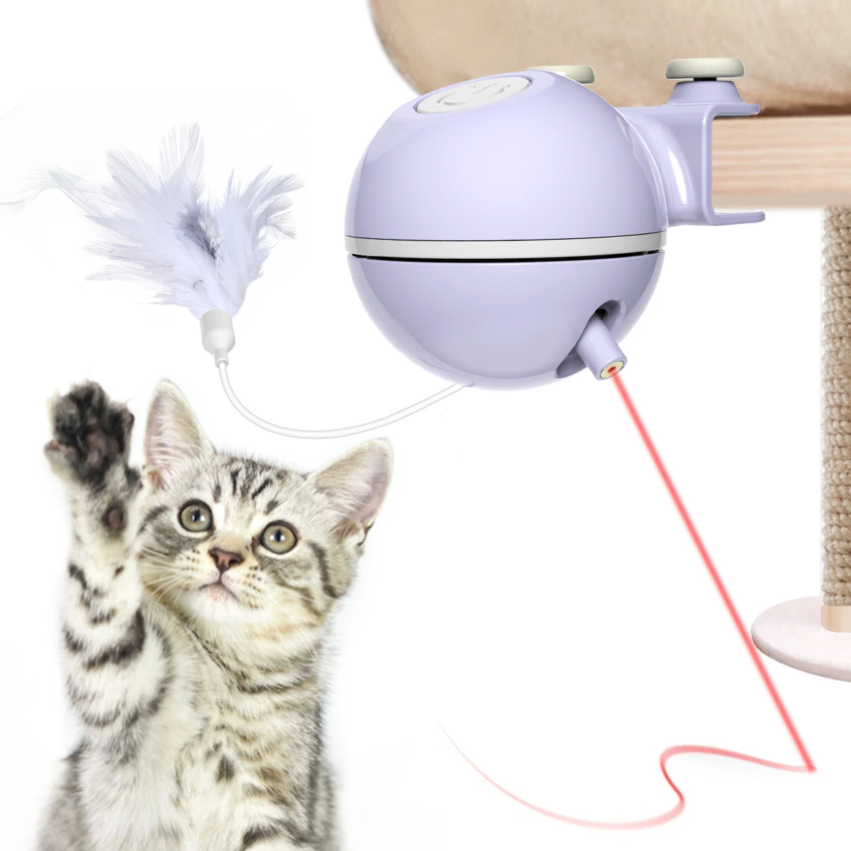 Dadypet электрическая автоматическая фотовспышка вращающаяся на 360 ° USB перезаряжаемая светодиодный светильник кой для кошачьего дерева
Dadypet электрическая автоматическая фотовспышка вращающаяся на 360 ° USB перезаряжаемая светодиодный светильник кой для кошачьего дерева