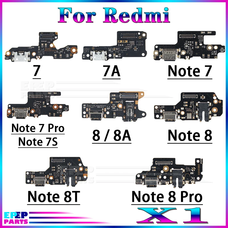 1 шт. USB-разъем для зарядного устройства Redmi Note 7 7A 7Pro 7S 8 8T 8Pro | Мобильные телефоны и