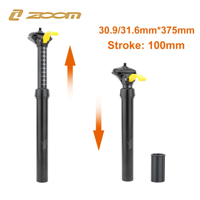 ZOOM Mountain Bike Dropper brassiere 30.9/31.6*375mm manual road control bicycle hydraulic elevator seat cushion shock absorber
ZOOM Mountain Bike Dropper brassiere 30.9/31.6*375mm manual road control bicycle hydraulic elevator seat cushion shock absorber