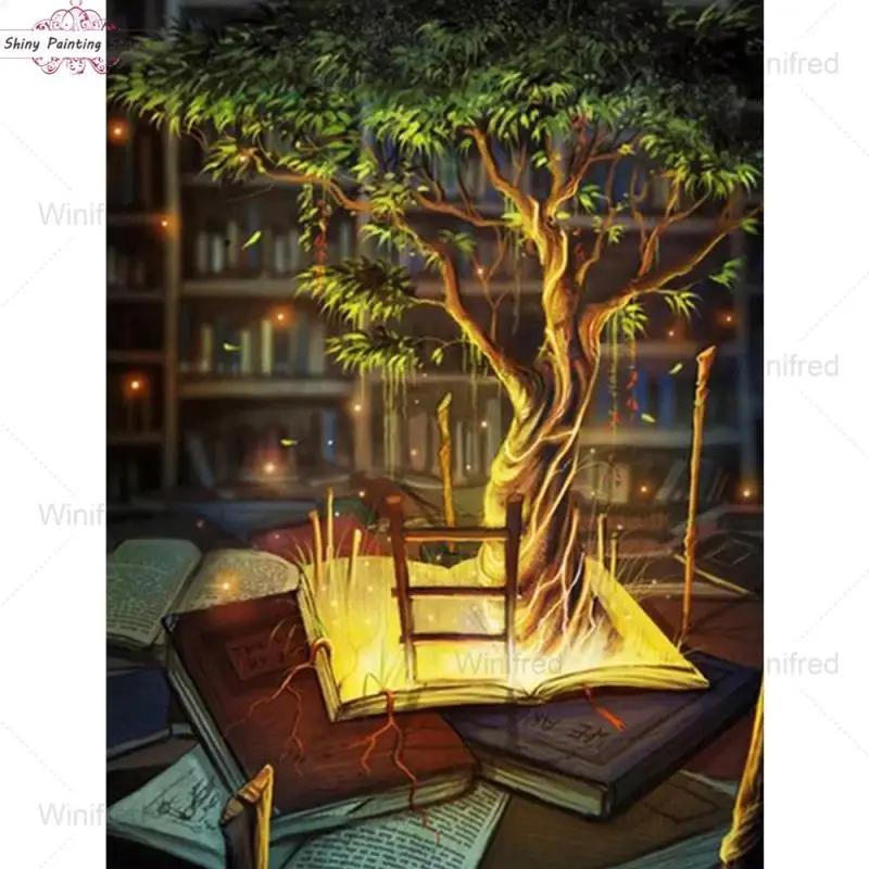 Diamond Embroidery Magical Scenery Tree Books Full Square Round Diamond Painting Landscape Rhinestone Picture Mosaic Wall Decor
Diamond Embroidery Magical Scenery Tree Books Full Square Round Diamond Painting Landscape Rhinestone Picture Mosaic Wall Decor