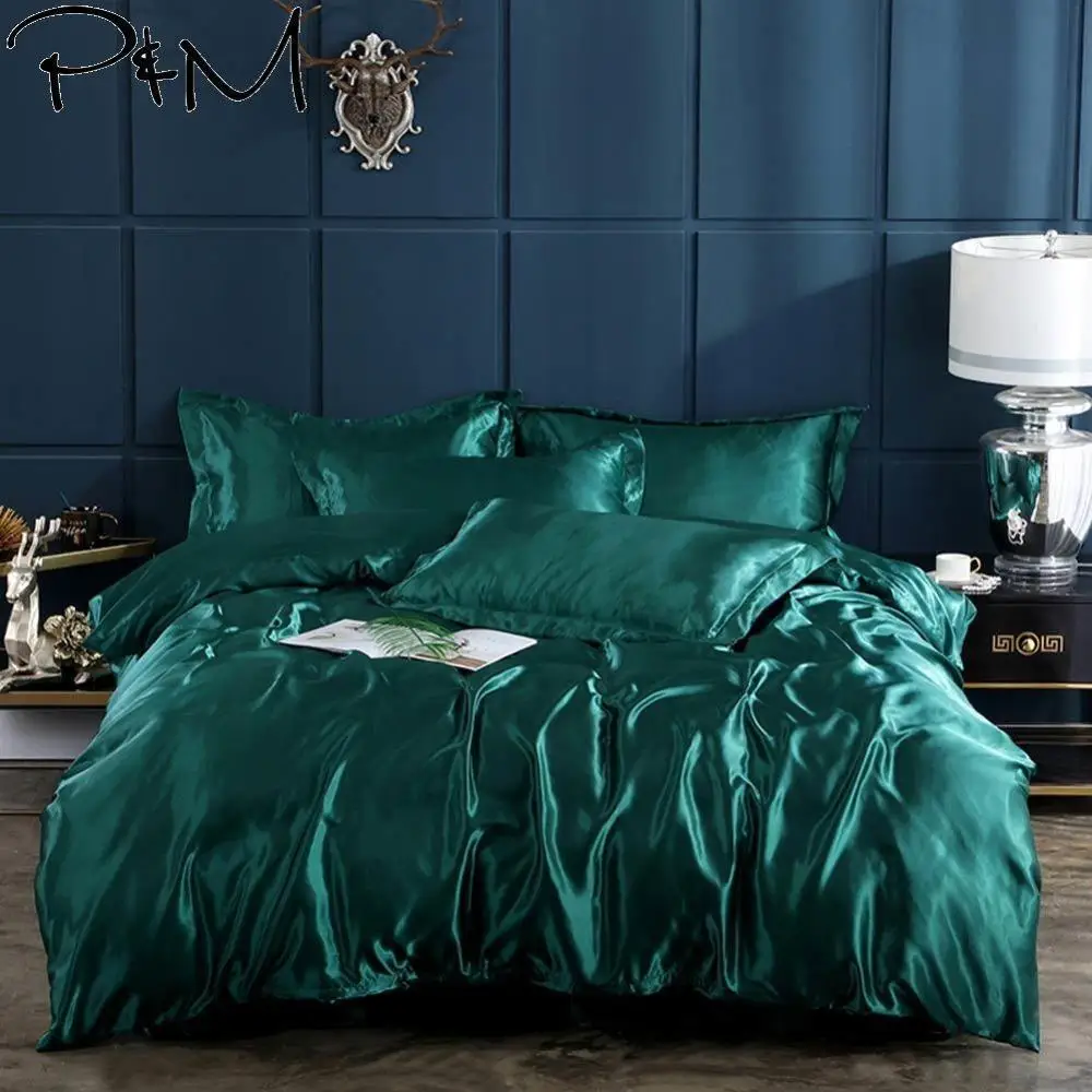 47 Dark Green Solid Bedlinens Satin Silk Feeling Microfiber Bedding Set 3/4pcs Twin Queen King Duvet Cover Set
47 Dark Green Solid Bedlinens Satin Silk Feeling Microfiber Bedding Set 3/4pcs Twin Queen King Duvet Cover Set
