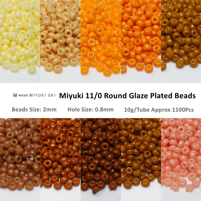 11/0 Miyuki Round Seedbeads Japan Imported 2mm Glaze Plated Glass Beads For DIY Jewelry Making Handmade Craft Accessories 1100Pc
11/0 Miyuki Round Seedbeads Japan Imported 2mm Glaze Plated Glass Beads For DIY Jewelry Making Handmade Craft Accessories 1100Pc