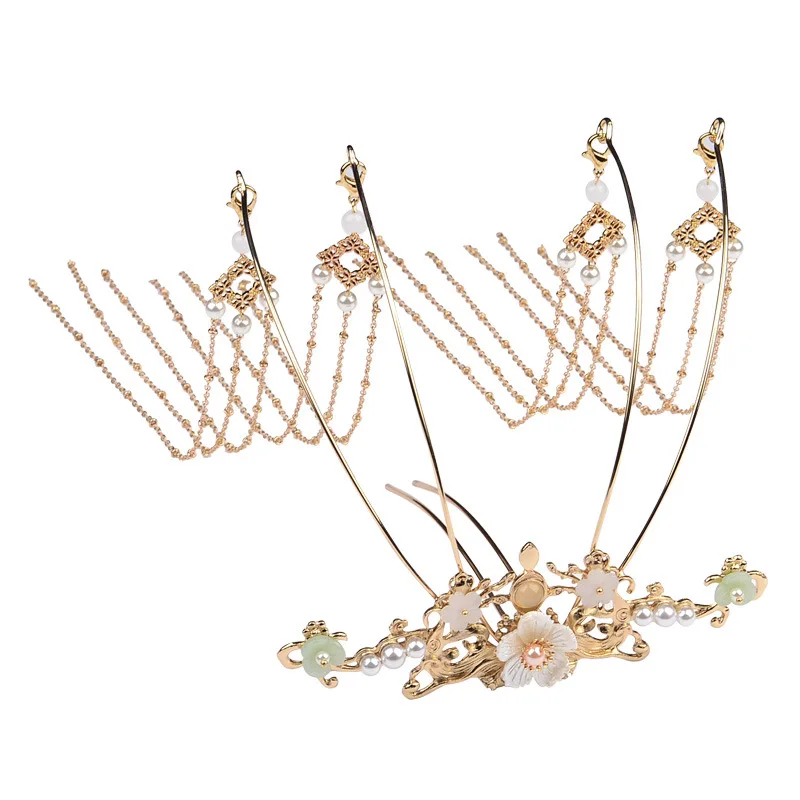 Tassel Chinese Hair Accessories Fairy Ancient Costume hair Ornament tiara bride headpiece
Tassel Chinese Hair Accessories Fairy Ancient Costume hair Ornament tiara bride headpiece