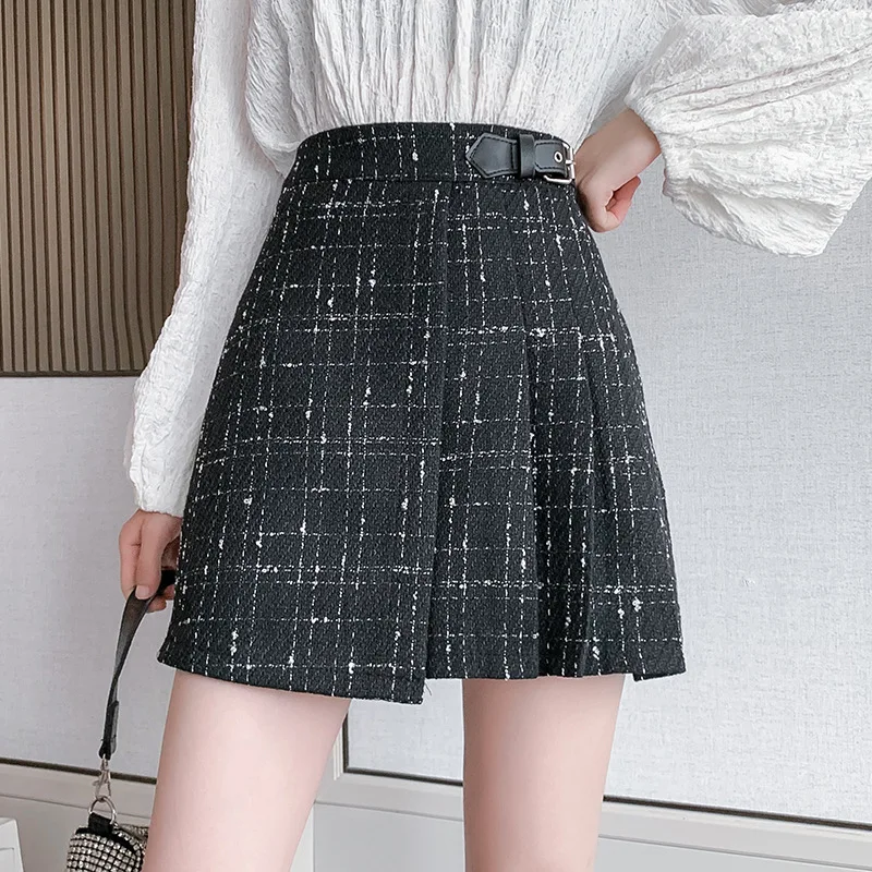 Autumn & Winter New Korean Irregular Plaid Skirt High Waist Slimming Simple Black All-match A-line Pleated Skirt Free Shipping
Autumn & Winter New Korean Irregular Plaid Skirt High Waist Slimming Simple Black All-match A-line Pleated Skirt Free Shipping