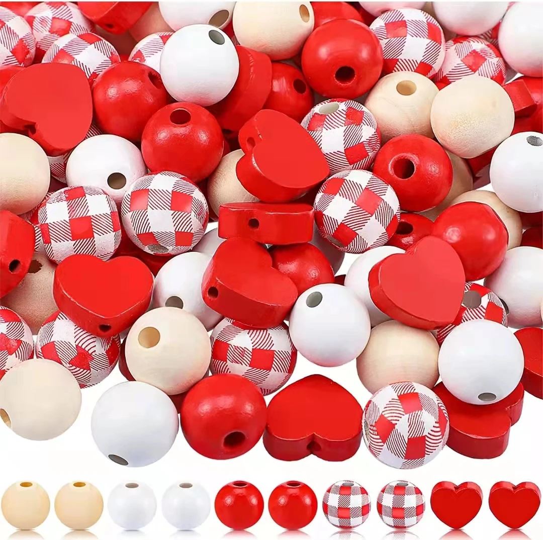 20pcs Valentine's Day New Products DIY Red Heart-Shaped Painted Wooden Beads Jewelry Accessories Fashion Romance Customized Gift
20pcs Valentine's Day New Products DIY Red Heart-Shaped Painted Wooden Beads Jewelry Accessories Fashion Romance Customized Gift