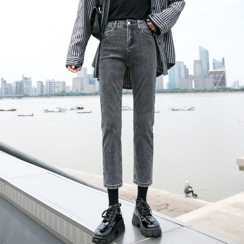 Wimilous The little black panty elastic straight jeans tall waist trousers
Wimilous The little black panty elastic straight jeans tall waist trousers