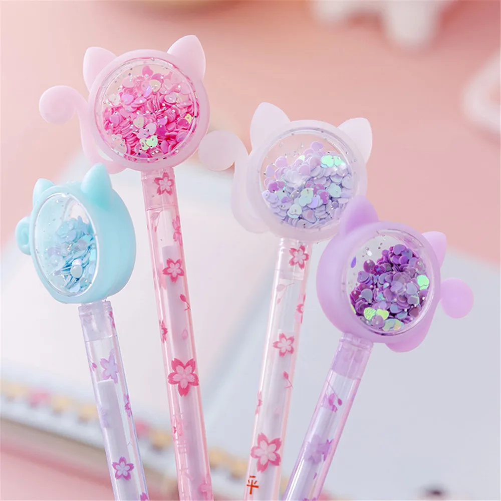 2pcs Cartoon Cat Cute Gel Pens Glitter Sequins Kawaii Stationery 0.5mm Black Ink Needle Pens Writing Supplies Office Accessories
2pcs Cartoon Cat Cute Gel Pens Glitter Sequins Kawaii Stationery 0.5mm Black Ink Needle Pens Writing Supplies Office Accessories