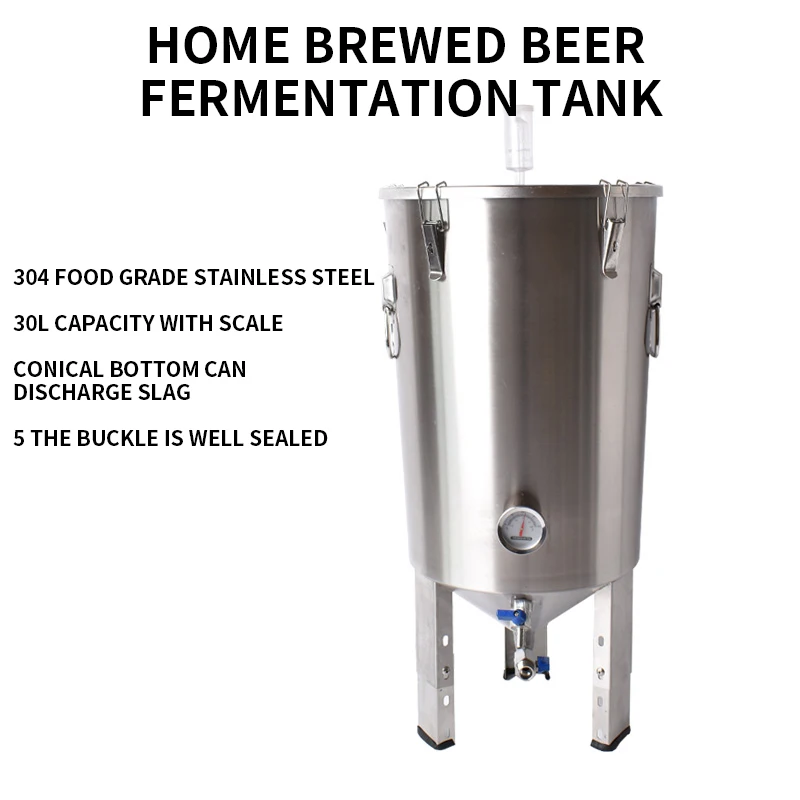 30L Home Brewed Beer Fermentation Tank Fermentation tank cone-shaped fermentation tank 304 stainless steel self-brewed
30L Home Brewed Beer Fermentation Tank Fermentation tank cone-shaped fermentation tank 304 stainless steel self-brewed