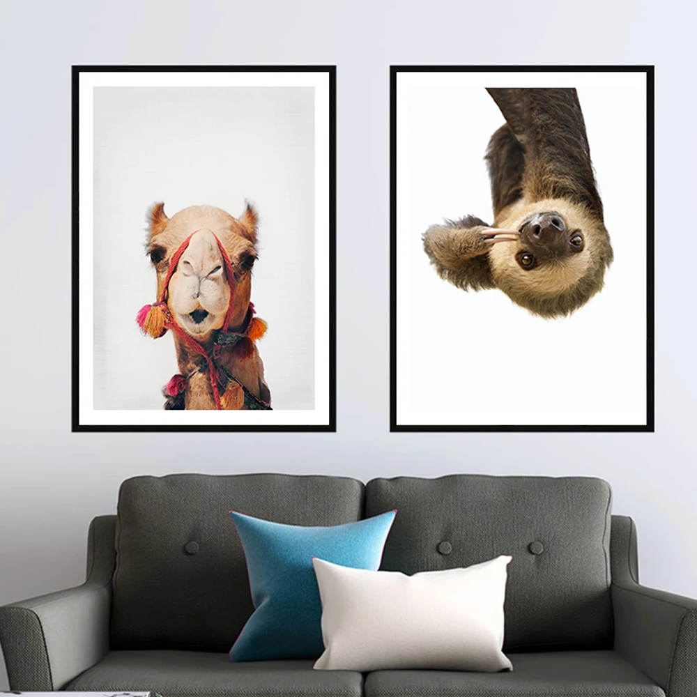 Canvas Painting Animal Poster Cute Camel and Sloth Picture Wall Art Poster Decor Modern Print Living Room Home Decoration
Canvas Painting Animal Poster Cute Camel and Sloth Picture Wall Art Poster Decor Modern Print Living Room Home Decoration