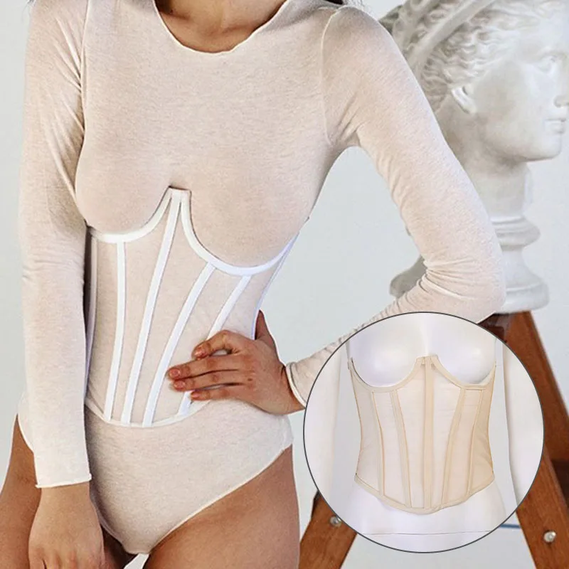 Sexy Women Bandage Corset Waist See Through Mesh Shapewear Cincher Sleeveless Female High Street Belt Slim Lady Body Shaper
Sexy Women Bandage Corset Waist See Through Mesh Shapewear Cincher Sleeveless Female High Street Belt Slim Lady Body Shaper