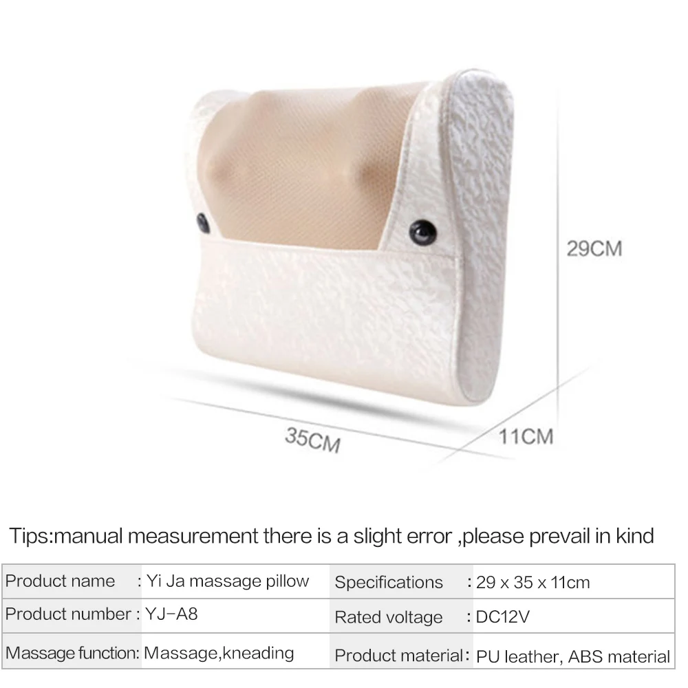 Infrared Heating Neck Shoulder Back Body Electric Massage Pillow Shiatsu Device Cervical Health Massageador Relaxation Massager
Infrared Heating Neck Shoulder Back Body Electric Massage Pillow Shiatsu Device Cervical Health Massageador Relaxation Massager