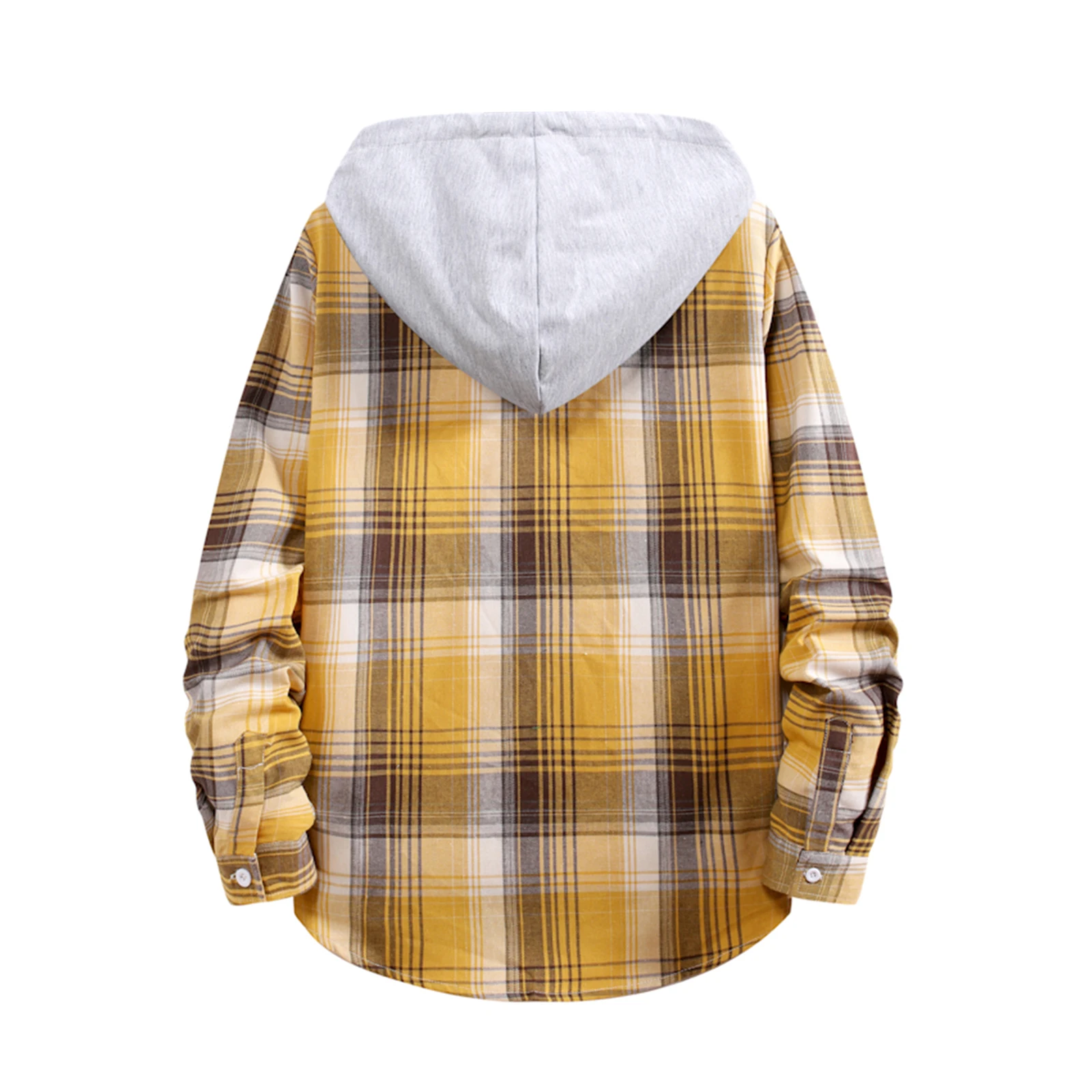 Men's Casual Plaid Hooded Shirts, Color Block Buttons Long Sleeve Checkered Pattern Tops
Men's Casual Plaid Hooded Shirts, Color Block Buttons Long Sleeve Checkered Pattern Tops