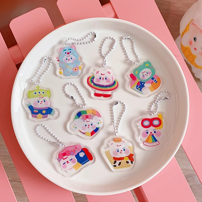 Kawaii Cartoon Bear Keyring Cute Acrylic keychain Women Car Home key ring Decorative Pendant For Backpack Couple Friends Gift
Kawaii Cartoon Bear Keyring Cute Acrylic keychain Women Car Home key ring Decorative Pendant For Backpack Couple Friends Gift