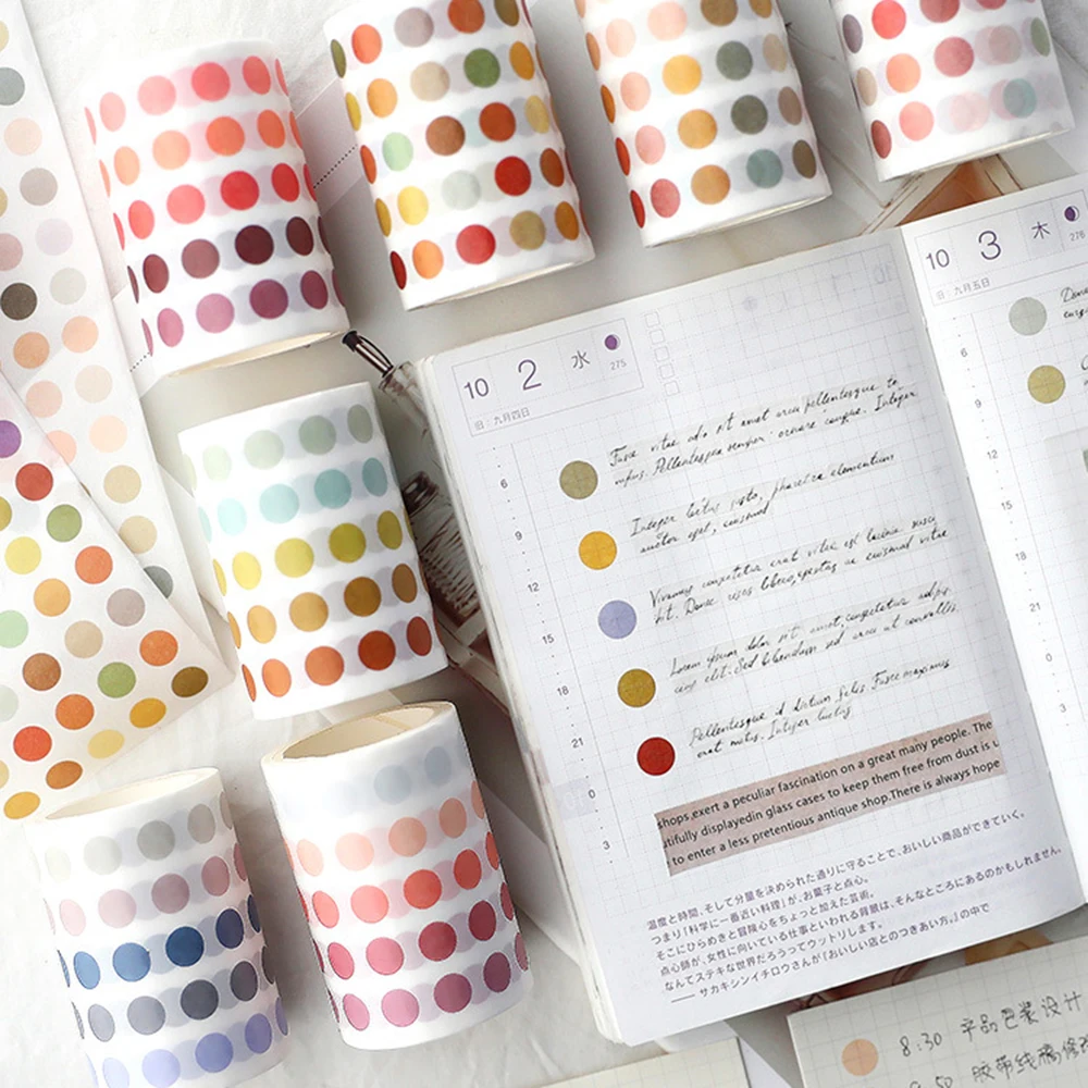Round Dot Tape Bullet Journal Washi Tape Colorful Decorative Round Tape for Scrapbooking Dot Sticker
Round Dot Tape Bullet Journal Washi Tape Colorful Decorative Round Tape for Scrapbooking Dot Sticker