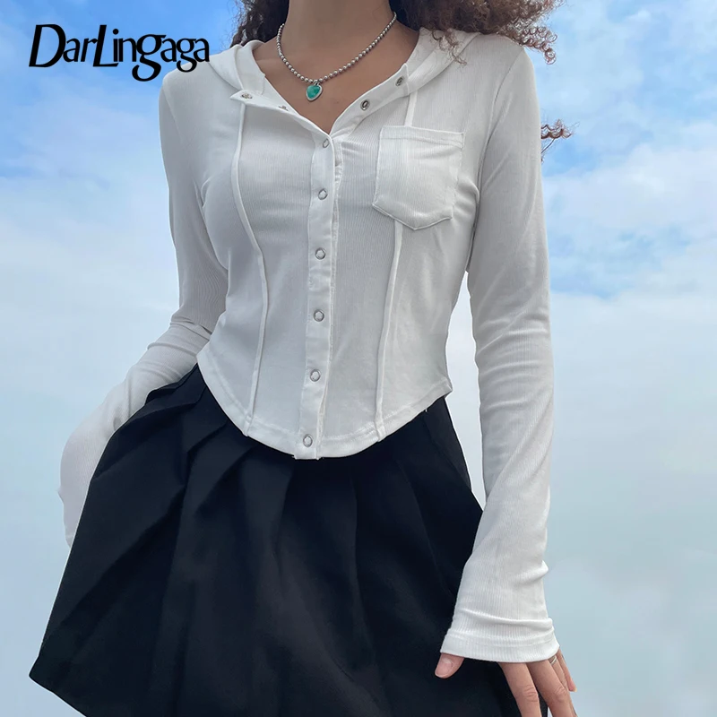 Darlingaga Casual Hooded Buttons Up Long Sleeve T-shirt Women Cardigan Bodycon Solid Crop Tops Casual Basic Autumn T shirts Tee
Darlingaga Casual Hooded Buttons Up Long Sleeve T-shirt Women Cardigan Bodycon Solid Crop Tops Casual Basic Autumn T shirts Tee