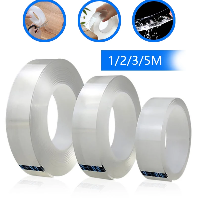 Household Transparent Nano Tape Washable Reusable Double-Sided Tape Adhesive Nano-No Trace Paste Removable Glue Waterproof
Household Transparent Nano Tape Washable Reusable Double-Sided Tape Adhesive Nano-No Trace Paste Removable Glue Waterproof