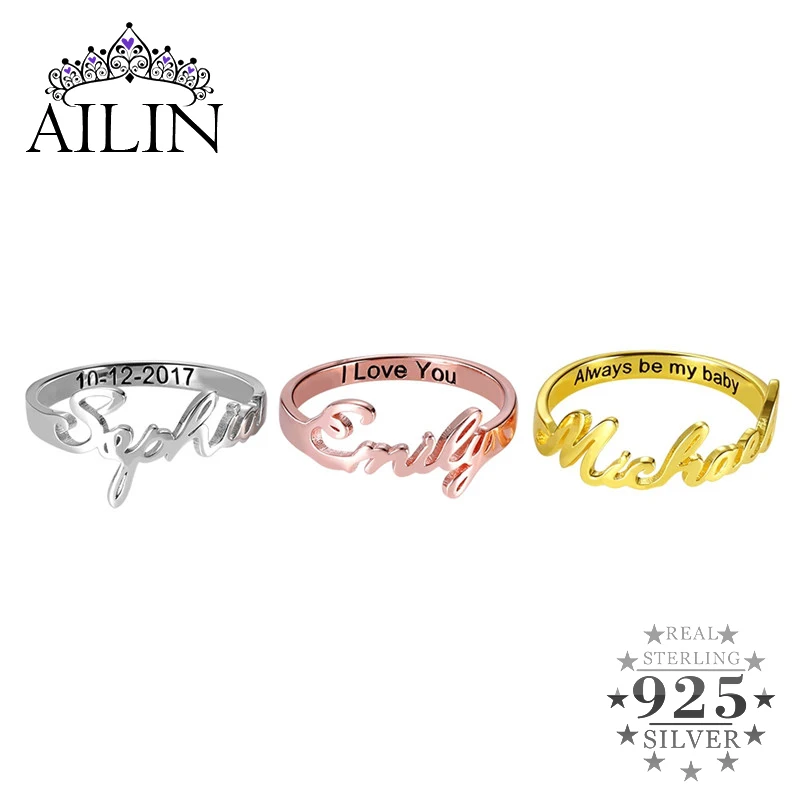 Кольца для пар AILIN, кольца из серебра 925 пробы с индивидуальным логотипом, подарки на Рождество
Кольца для пар AILIN, кольца из серебра 925 пробы с индивидуальным логотипом, подарки на Рождество